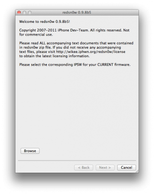 redsn0w ios5b5 jailbreak 318x400 DevTeam released tethered jailbreak for iOS 5 Beta 5