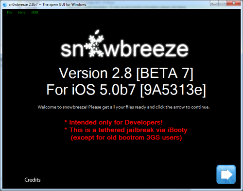 sn0wbreeze28b7 500x392 Вышла утилита Sn0wBreeze 2.8b7: джейлбрейк, хактивация и обход UDID для iOS 5 Beta 7