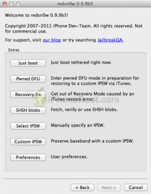 redsn0w 099b5 mac2 311x400 Джейлбрейк для iOS 5 уже готов (RedSn0w 0.9.9b5)