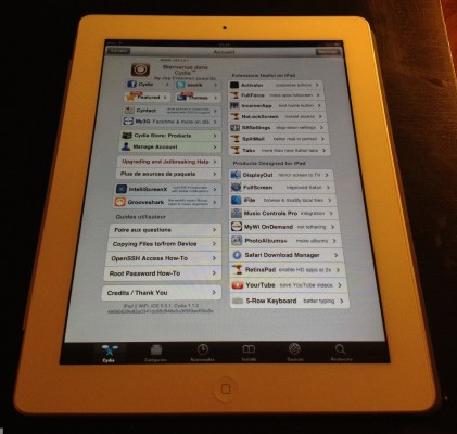 ipad2 jailbreak 421x400 Pod2g posted a photo of jailbroken iPad 2 with iOS 5.0.1