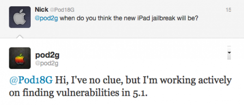 pod2g ios51 500x215 Pod2g Working Actively to Find Jailbreak for iOS 5.1