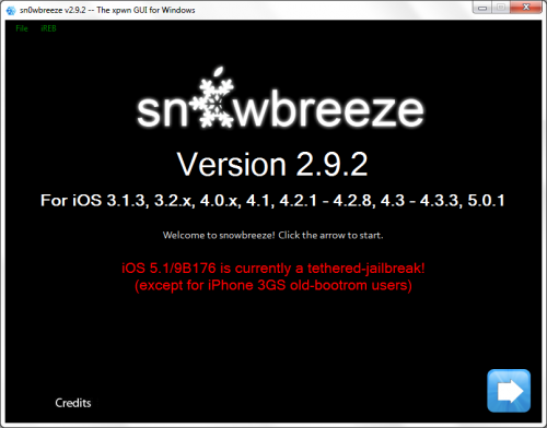 snowbreeze 292 500x392 Sn0wBreeze 2.9.2: кастом прошивка и привязанный джейлбрейк iOS 5.1