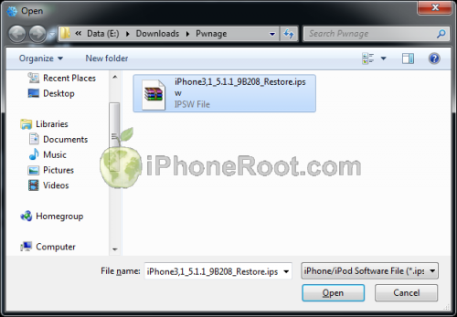 Step by step Tutorial: How to Untether Jailbreak and Unlock iPhone 4 Using Sn0wBreeze 2.9.5 (Windows) [iOS 5.1.1] (sn0wbreeze iph4 511 select 500x347)