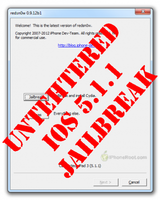 redsn0w 0912 untethered 511 320x400 Step by step Tutorial: How to Untether Jailbreak iPhone, iPad and iPod Touch Using RedSn0w 0.9.12 (Windows) [iOS 5.1.1]