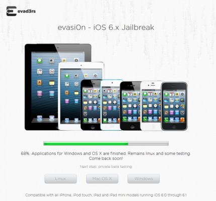 evasi0n 429x400 Отвязанный джейлбрейк iOS 6.1 назван Evasi0n
