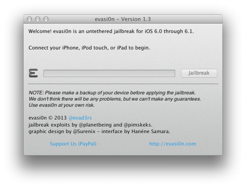 evasi0n13 500x383 Вышел отвязанный джейлбрейк iOS 6.1.1