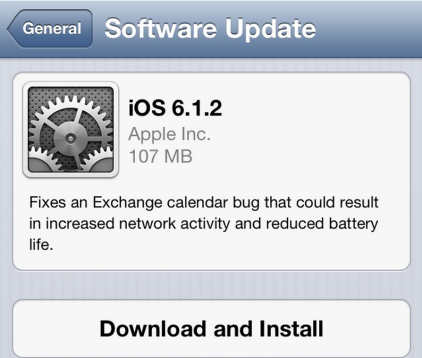 ios 6 1 2 Apple выпустила прошивку iOS 6.1.2 