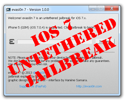 evasi0n7 windows Step by step Tutorial: How to Untether Jailbreak iPhone, iPad and iPod Touch Using Evasi0n (Windows) [iOS 7.0 7.0.6]