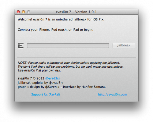 evasion7 101 500x400 Evad3rs released Evasi0n iOS 7 version 1.0.1