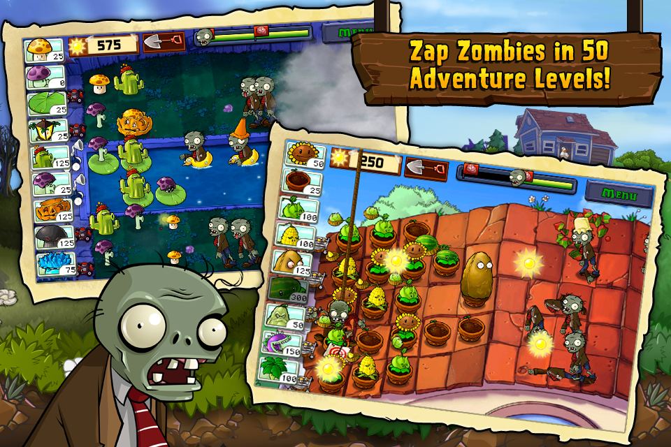Zombie adventure. Игра с зомби и растениями. Растения против зомби настольная игра. Plants vs. Zombies IOS. Зомби растения картинки.