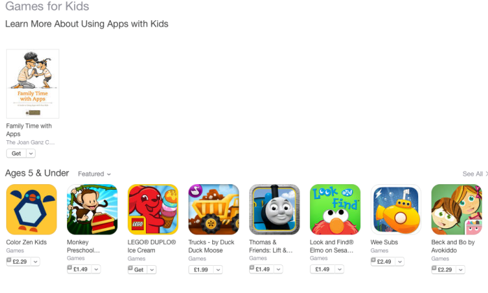 app store games for kids